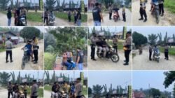 Antisipasi Asap Karhutla, Polsek Simpang Kanan Bagikan 100 Masker ke Warga