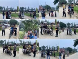 Antisipasi Asap Karhutla, Polsek Simpang Kanan Bagikan 100 Masker ke Warga