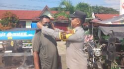 Polsek Bagan Sinembah Bagikan Masker kepada Masyarakat, Cegah Gangguan Pernapasan