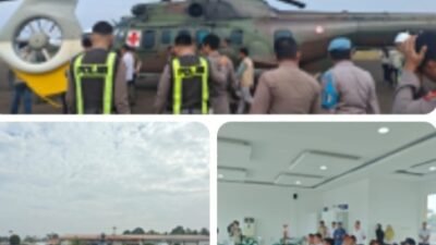Polres Pesisir Barat Gelar Pengamanan Latihan Kesiagaan Evakuasi Medis Udara Puskesau Tahun 2026