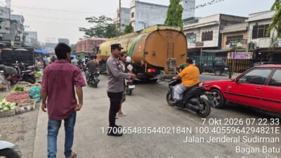 Polsek Bagan Sinembah Gencarkan Strong Point Pagi, Wujudkan Kamseltibcarlantas yang Aman dan Lancar