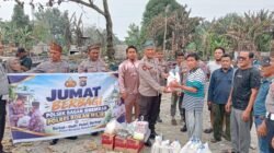 POLSEK BAGAN SINEMBAH GELAR JUMAT BERBAGI, BANTU KORBAN KEBAKARAN DI KM 01 BAGAN BATU