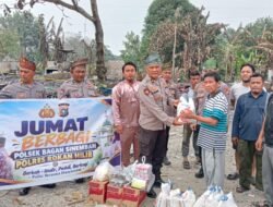 POLSEK BAGAN SINEMBAH GELAR JUMAT BERBAGI, BANTU KORBAN KEBAKARAN DI KM 01 BAGAN BATU