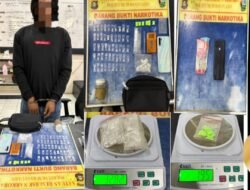 Grebek 2 Kampung Narkoba, Polres Pesisir Barat Amankan 2 Pengedar, Sita Puluhan Gram Ganja & Alat Hisap Sabu