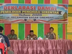 Cegah Konflik dan Jaga Kondusivitas, Polsek Bagan Sinembah Hadiri Deklarasi Damai Pemilihan Penghulu Serentak Tahap I Tahun 2026