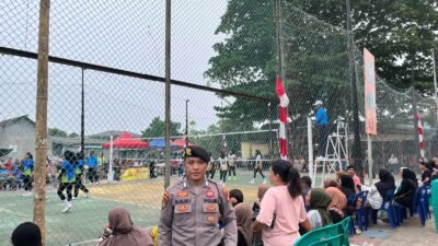 Polsek Bukit Bestari Laksanakan Pengamanan Turnamen Voli Cup I Permatu Tahun 2026.