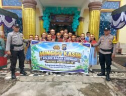 MINGGU KASIH, POLSEK BAGAN SINEMBAH HADIR DI TENGAH JEMAAT GEREJA HKBP HANG TUAH, PERKUAT KEBERSAMAAN DAN PESAN KAMTIBMAS