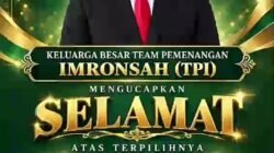 UCAPAN SELAMAT DAN SUKSES KEPADA PERATIN IMRONSAH PEKON WAYSINDI HANUAN ATAS TERPILIH NYA